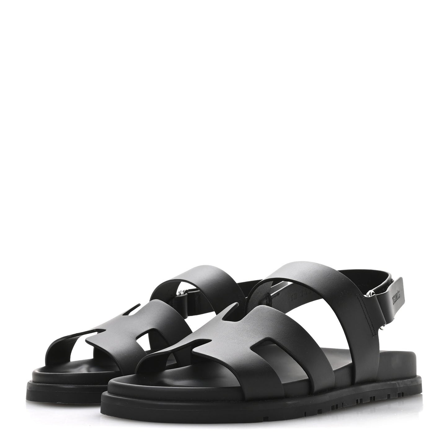 Calfskin Womens Genius Sandals 39.5 Black
