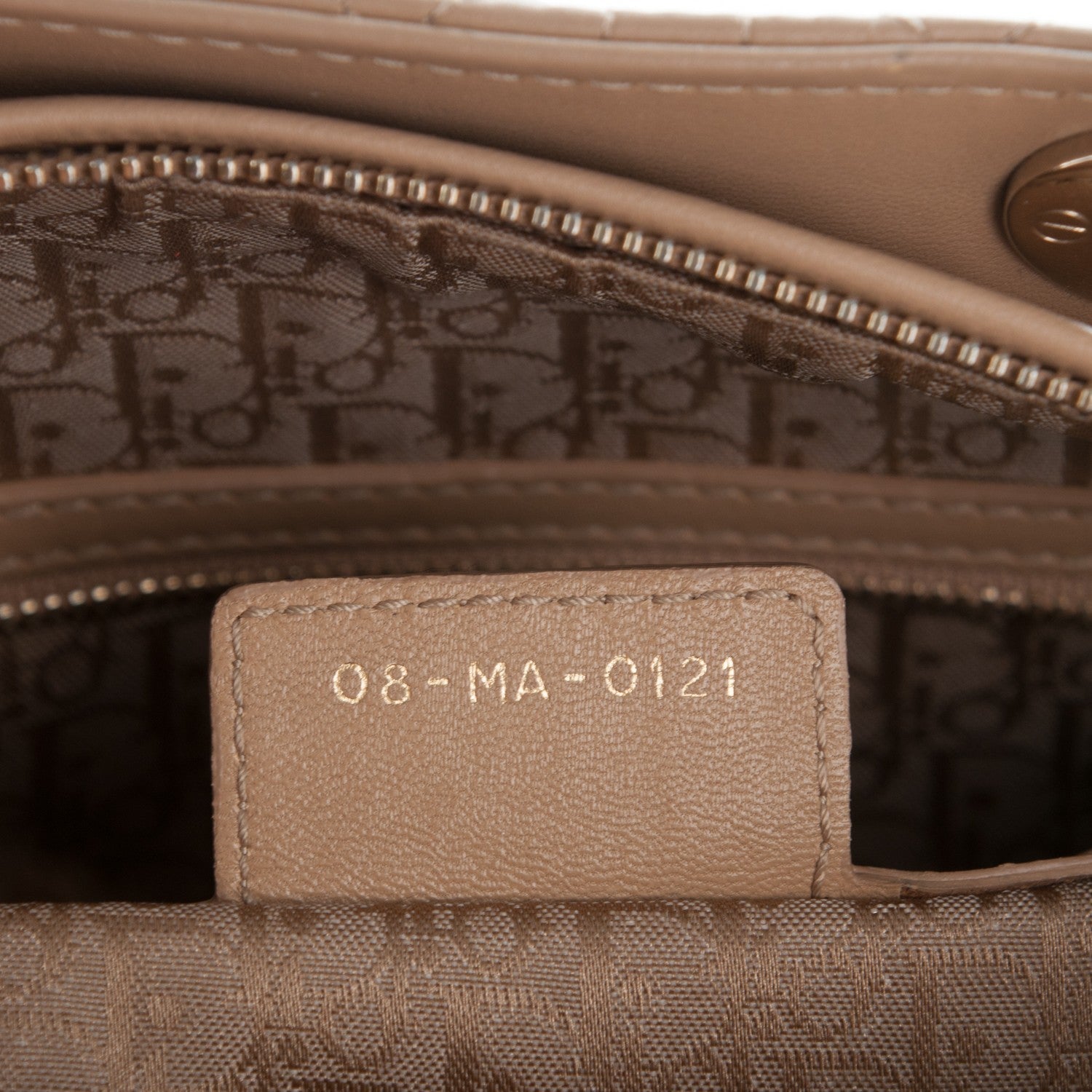Christian Dior Lambskin Cannage Large Lady Dior Beige 7 of 9