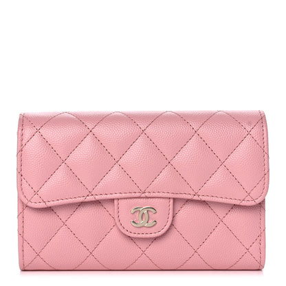 Chanel Caviar Quilted Medium Flap Wallet Pink 1 of 9