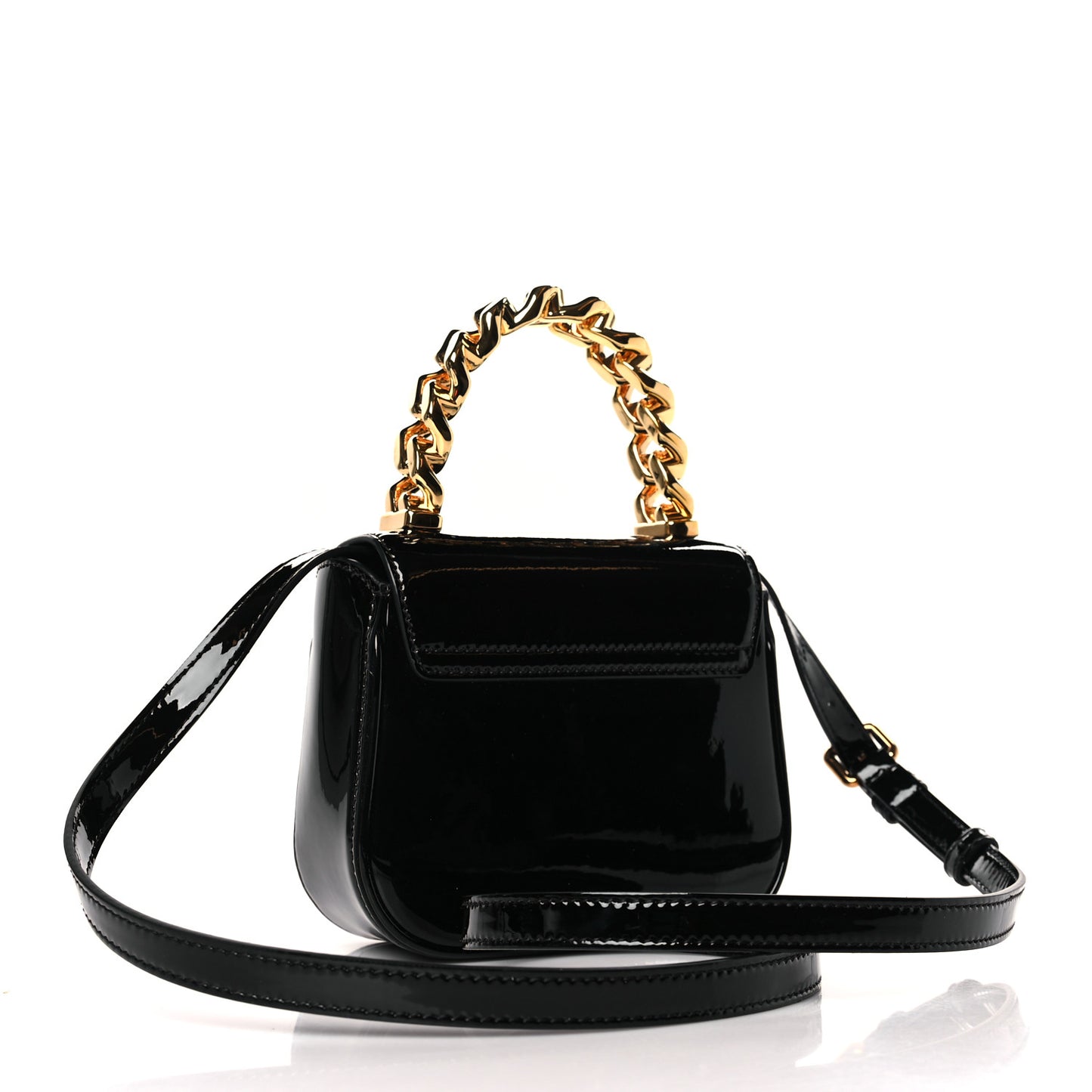 Patent Mini La Medusa Bag Black