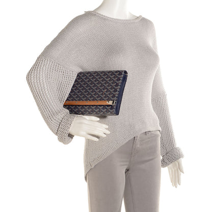 Goyard Goyardine Monte Carlo Bois Clutch Blue 2 of 8