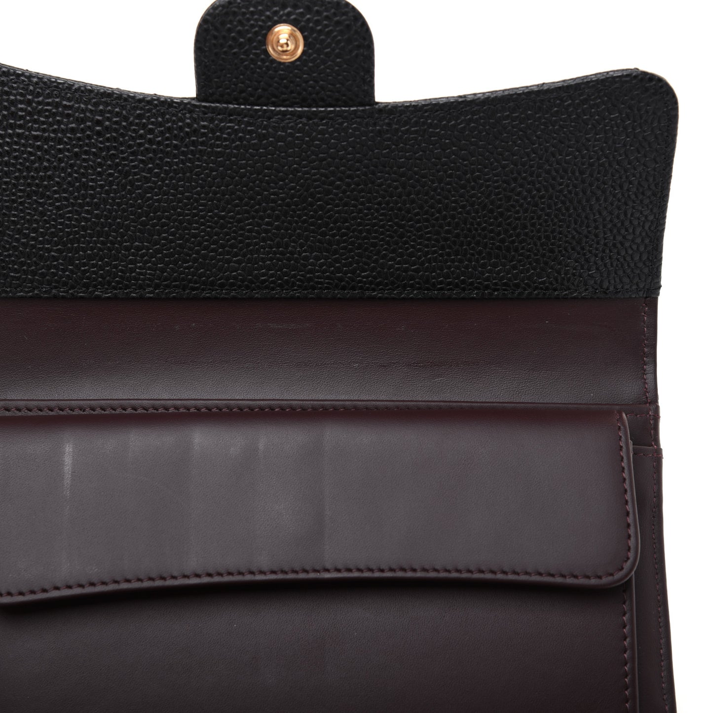 Caviar Quilted Large Flap Wallet Black