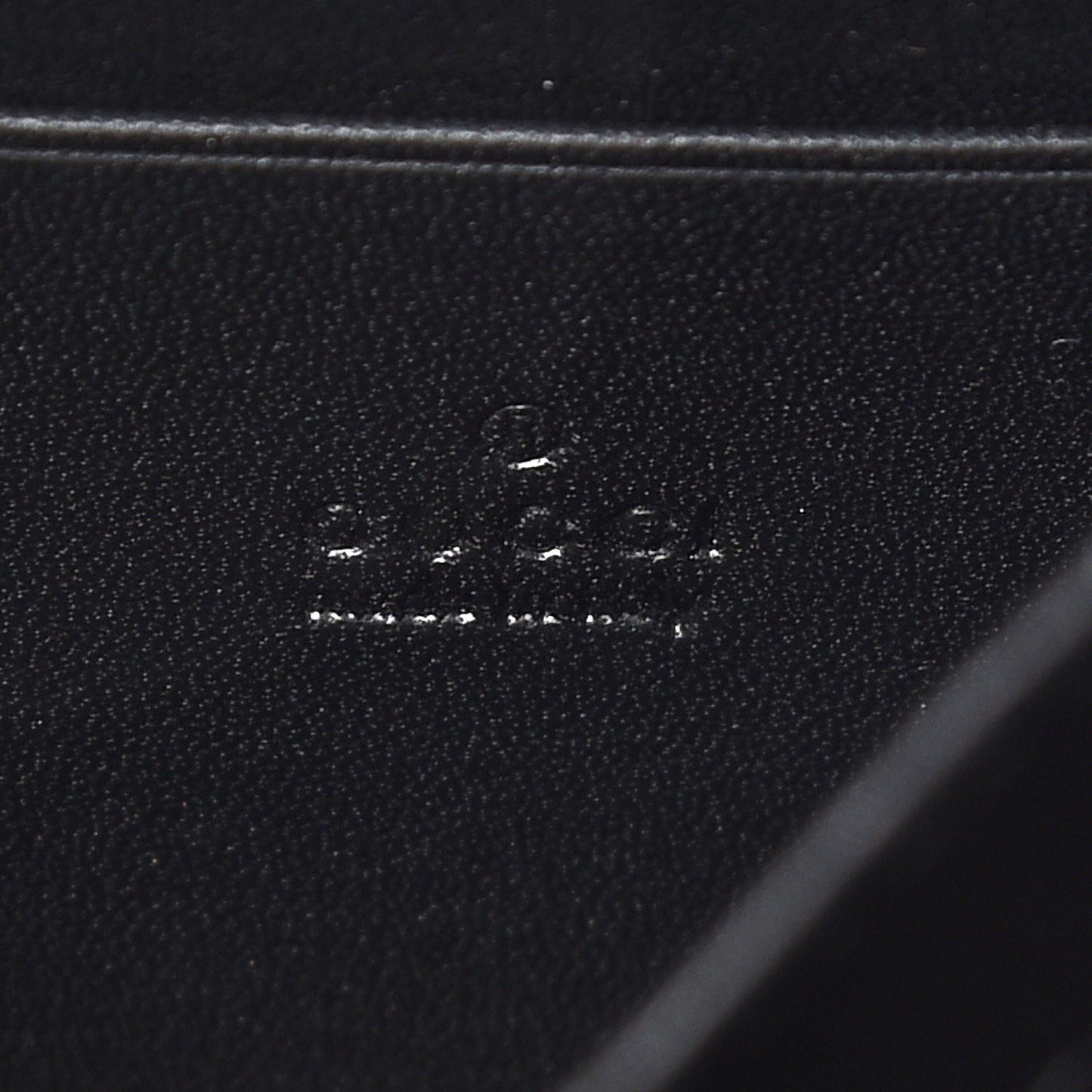 Calfskin Animalier Chain Wallet Black