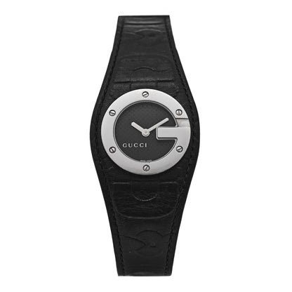Gucci Stainless Steel Calfskin 31mm 104 Quartz Watch Black 1 of 5