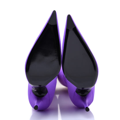Balenciaga Spandex Pointed Toe Knife Thigh High Boots 36 Violet 5 of 7