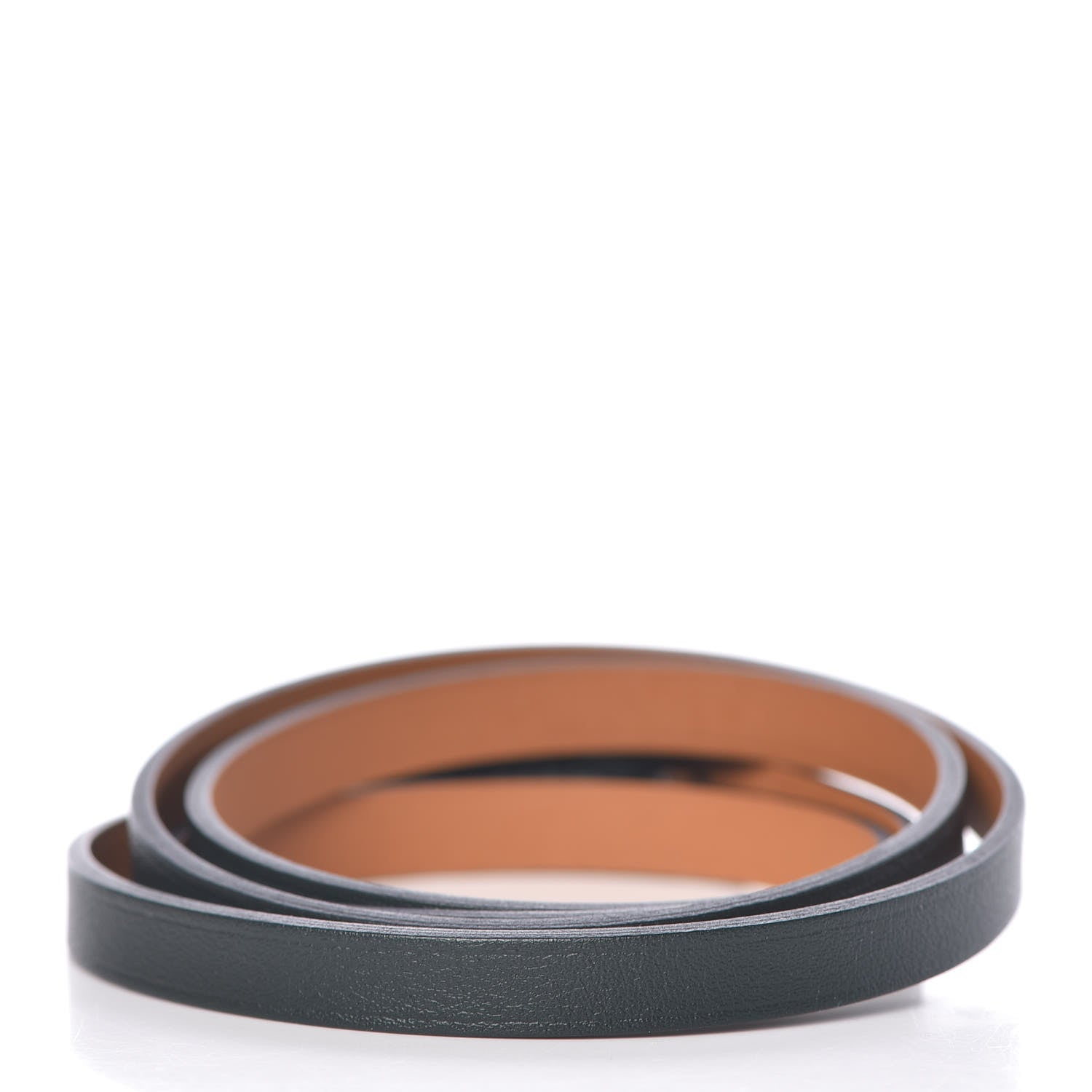 Hermes Swift Hapi 3 MM Triple Tour Bracelet L Vert Fonce F 3 of 6