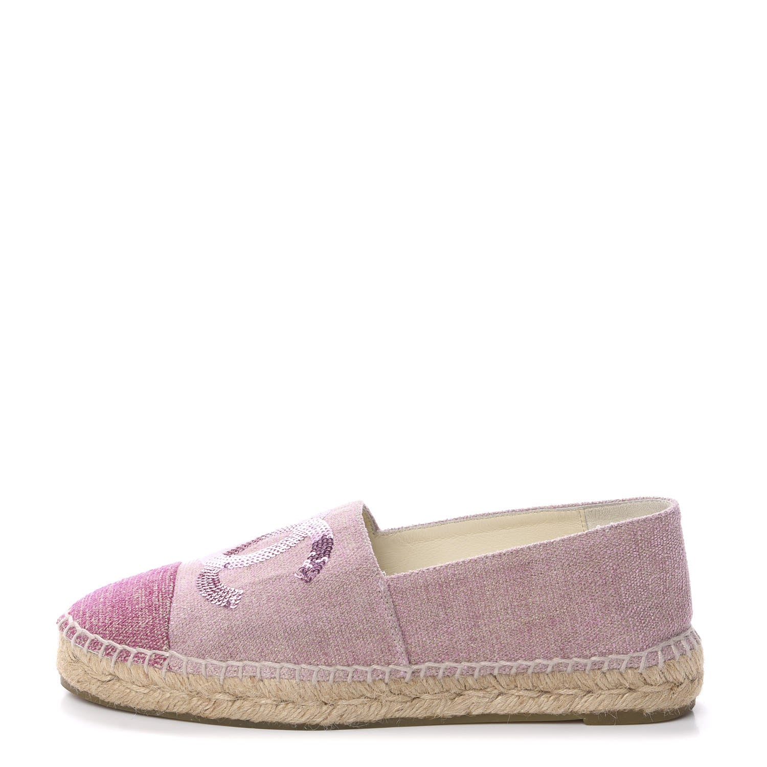 Chanel Toile Sequin CC Espadrilles 36 Pink Dark Pink 1 of 14