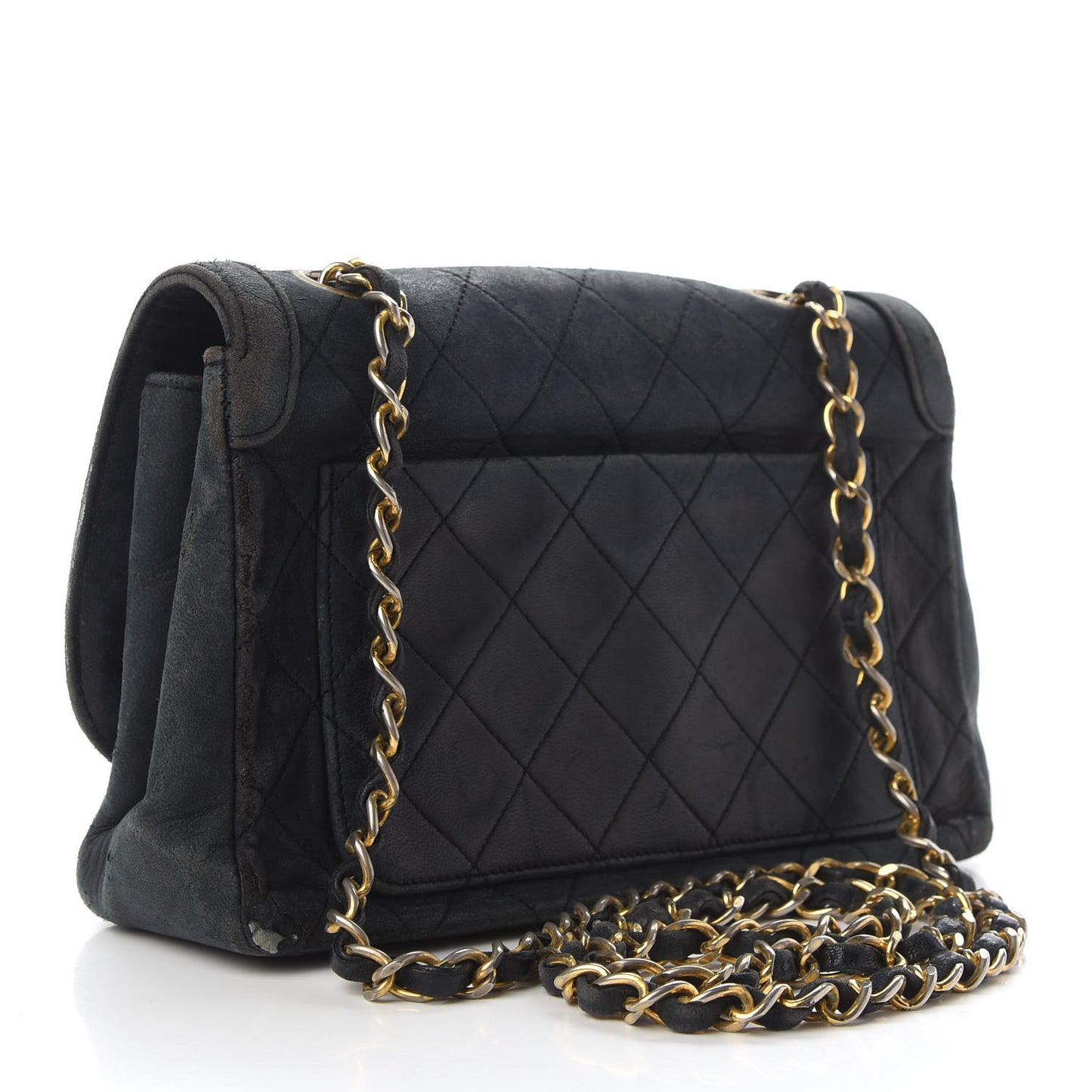 Lambskin Quilted Small Single Flap Black