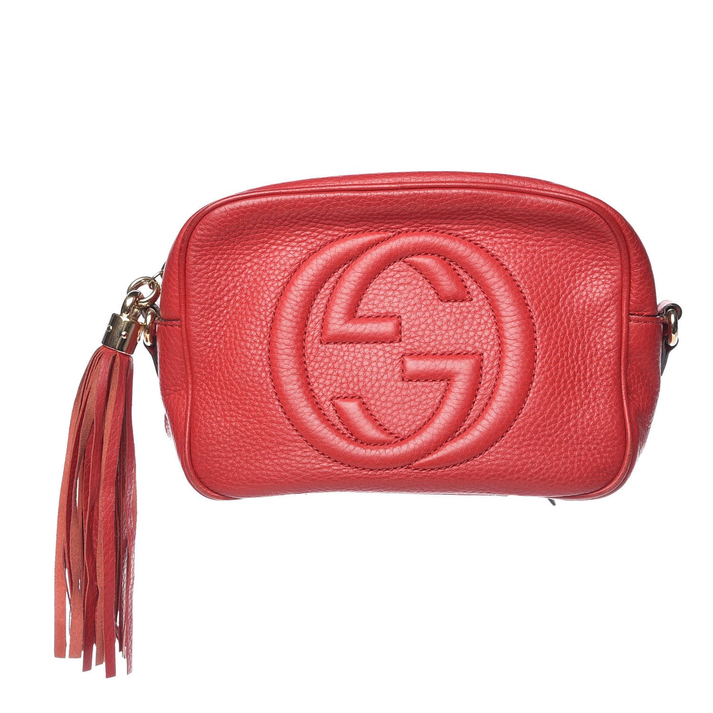 Pebbled Calfskin Small Soho Disco Bag Tabasco Red