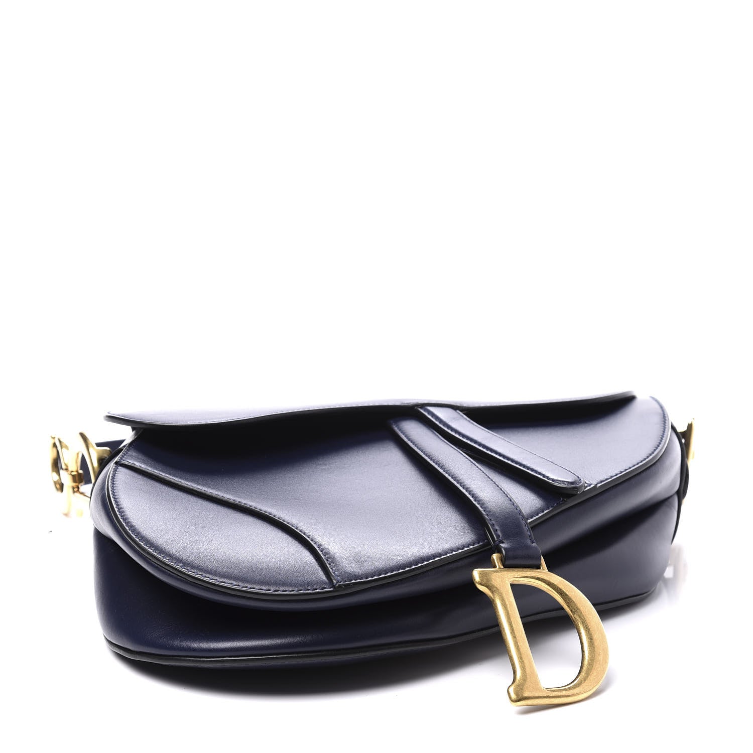 Christian Dior Calfskin Saddle Bag Indigo Blue 3 of 11