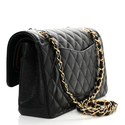 Chanel Caviar Quilted Medium Double Flap Black 3 of 13