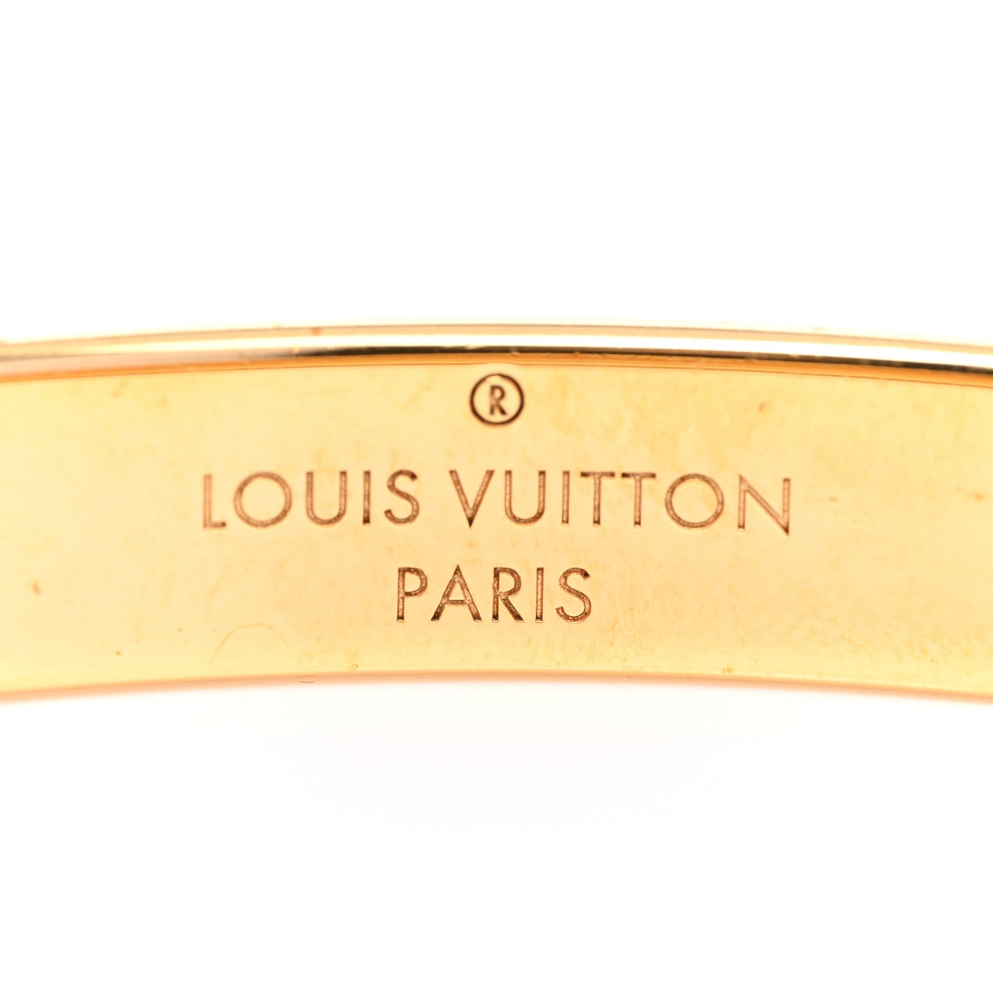 Brass Monogram Nanogram Cuff M Gold
