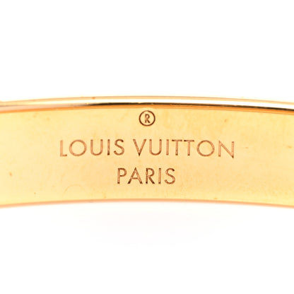 Louis Vuitton Brass Monogram Nanogram Cuff M Gold 5 of 8