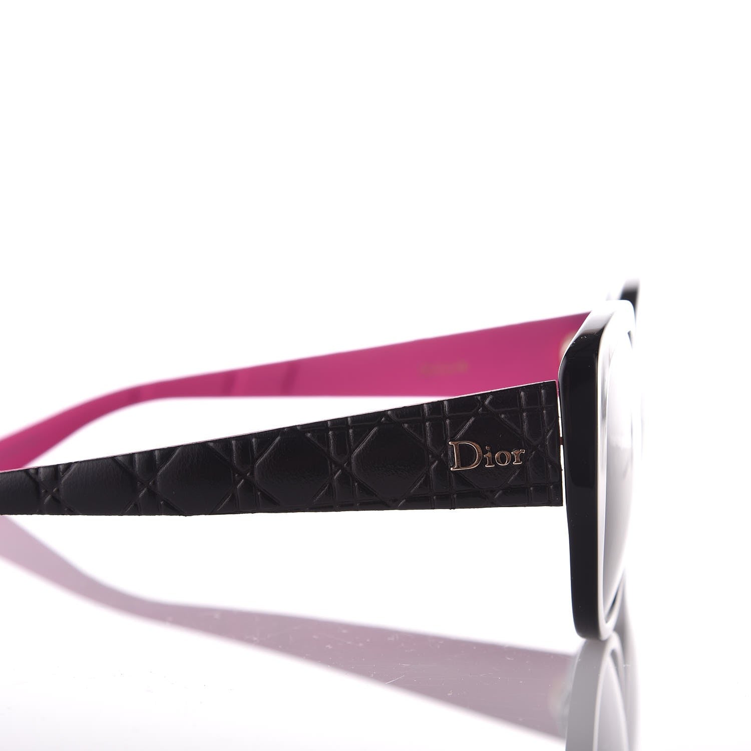 Christian Dior Lambskin Cannage Dior Lady 1R Sunglasses Black Fuchsia 5 of 8