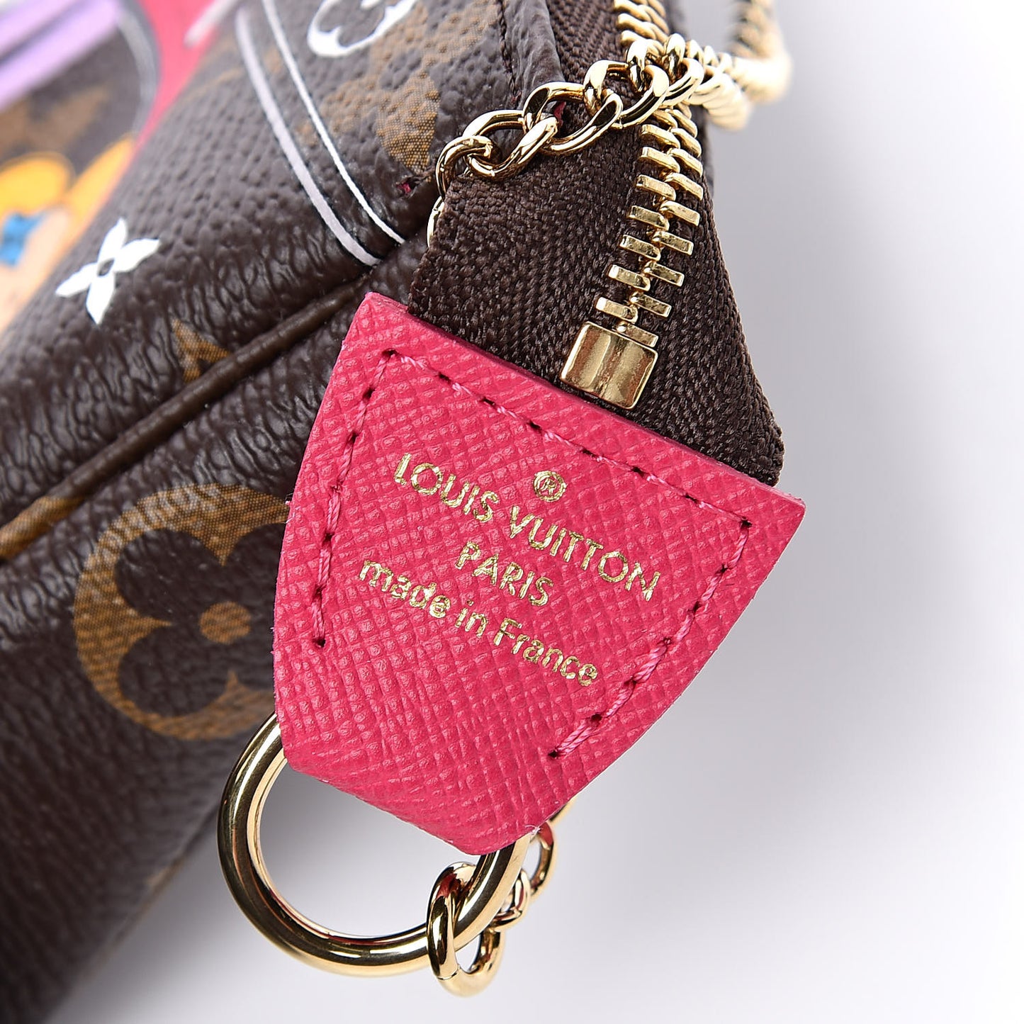 Monogram 2019 Christmas Animation Mini Courchevel Pochette Accessories Fuchsia