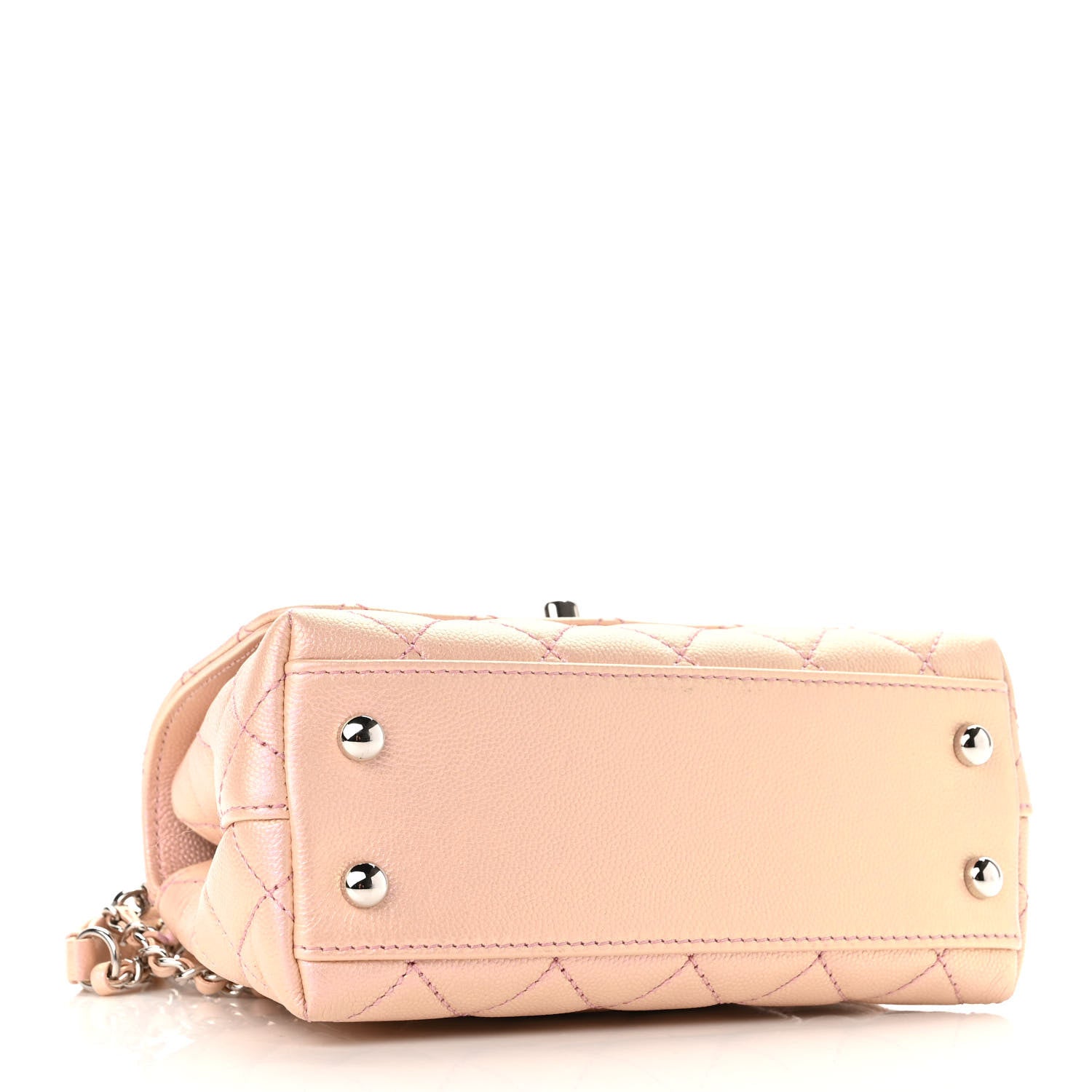 Chanel Iridescent Caviar Quilted Extra Mini Coco Handle Flap Light Pink 4 of 11