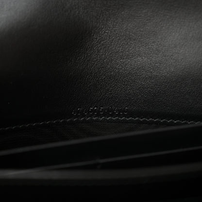 Gucci Calfskin Matelasse GG Marmont Chain Wallet Black 6 of 12