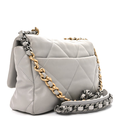 Chanel Lambskin Quilted Medium Chanel 19 Flap Grey 3 of 11