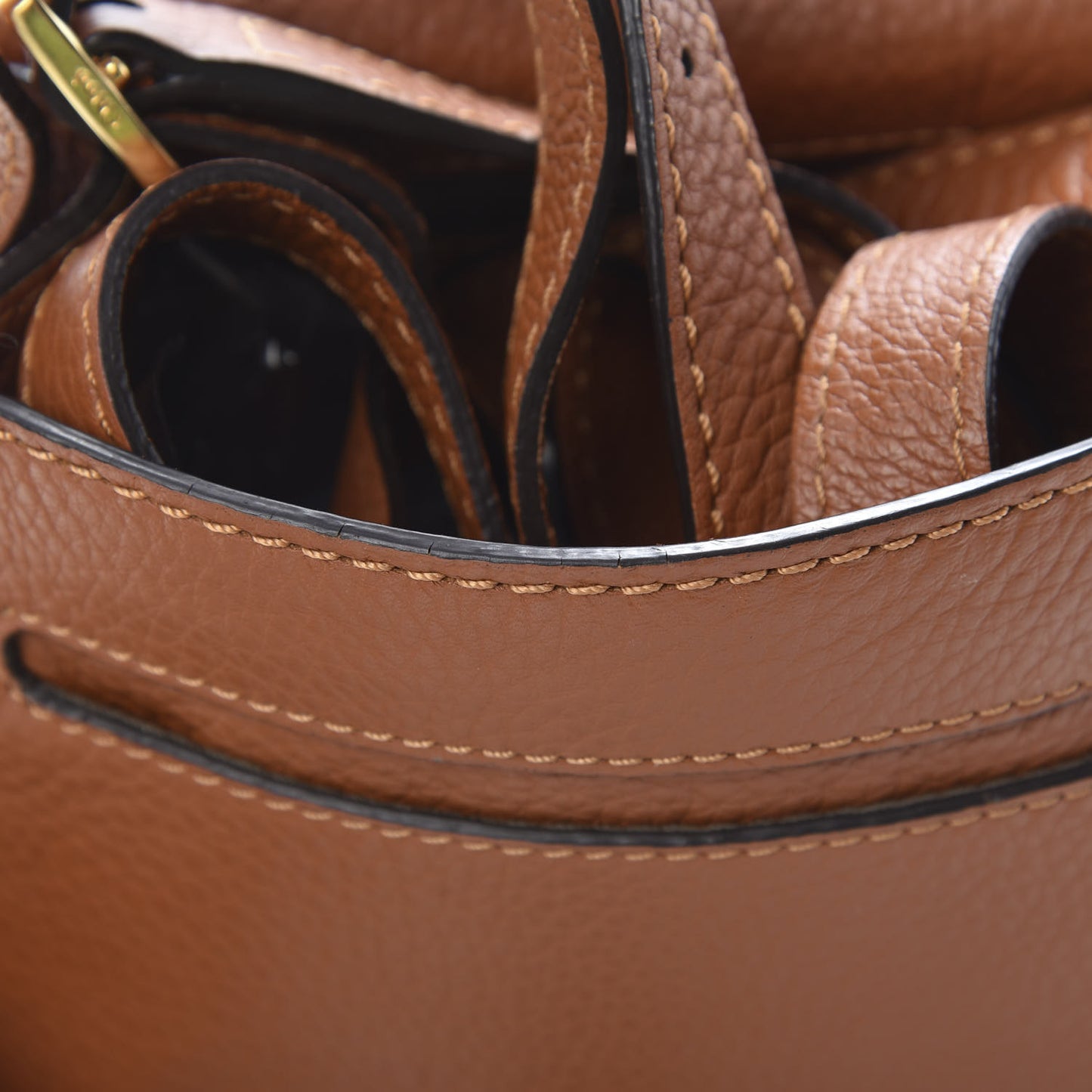 Calfskin Mini Marcie Round Crossbody Bag Tan