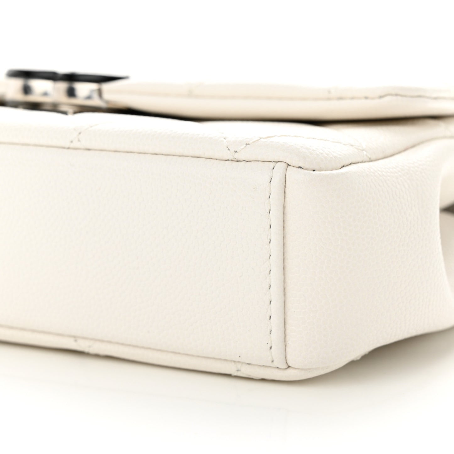 Caviar Quilted My Everything Small Flap White Black