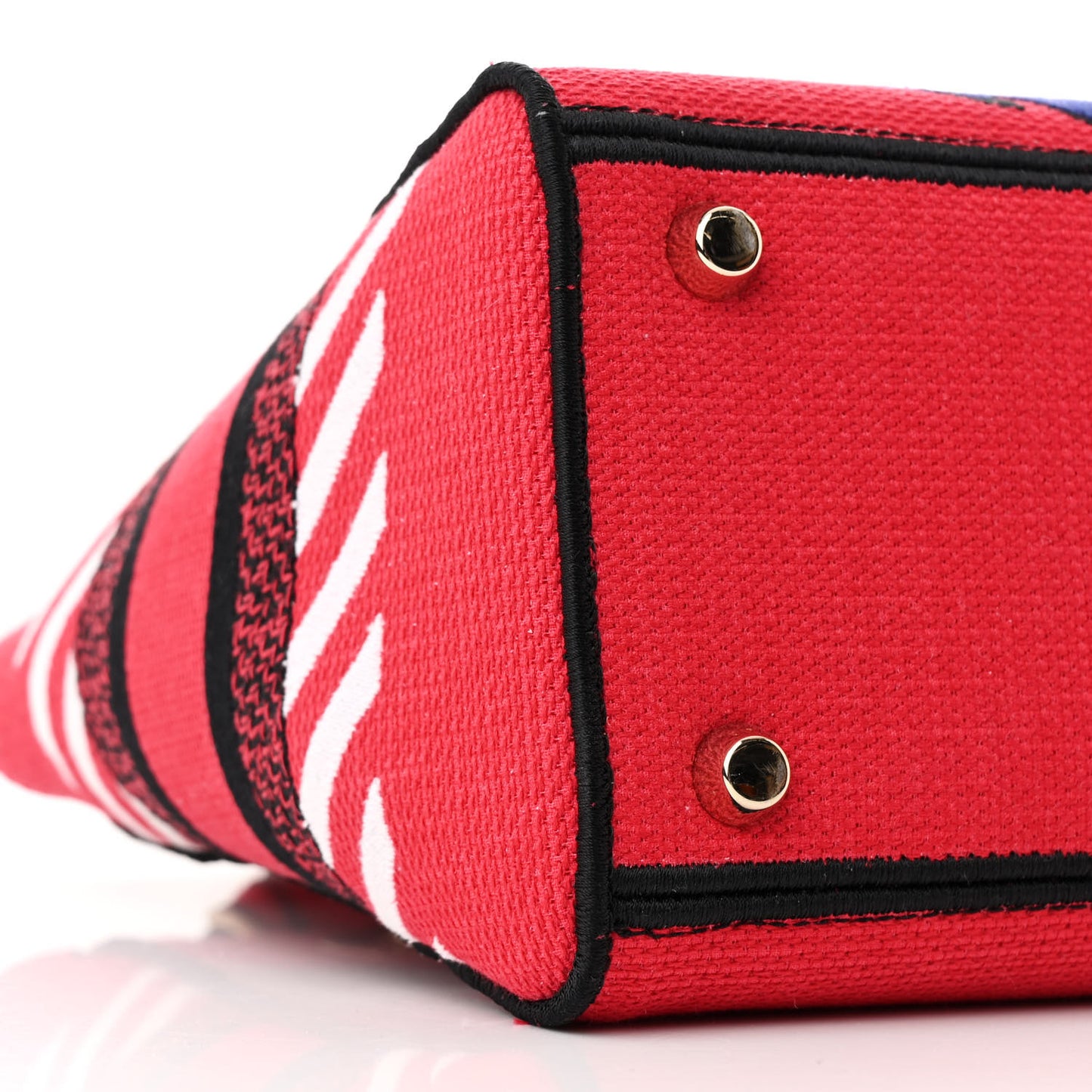 Canvas Embroidered Flower Pop Medium Lady D-Lite Red Pink