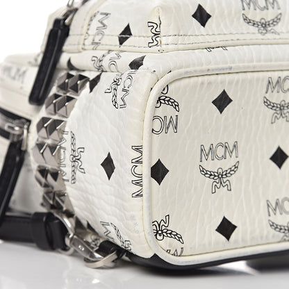 MCM Visetos Studded X-Mini Bebe Boo Backpack White 9 of 10