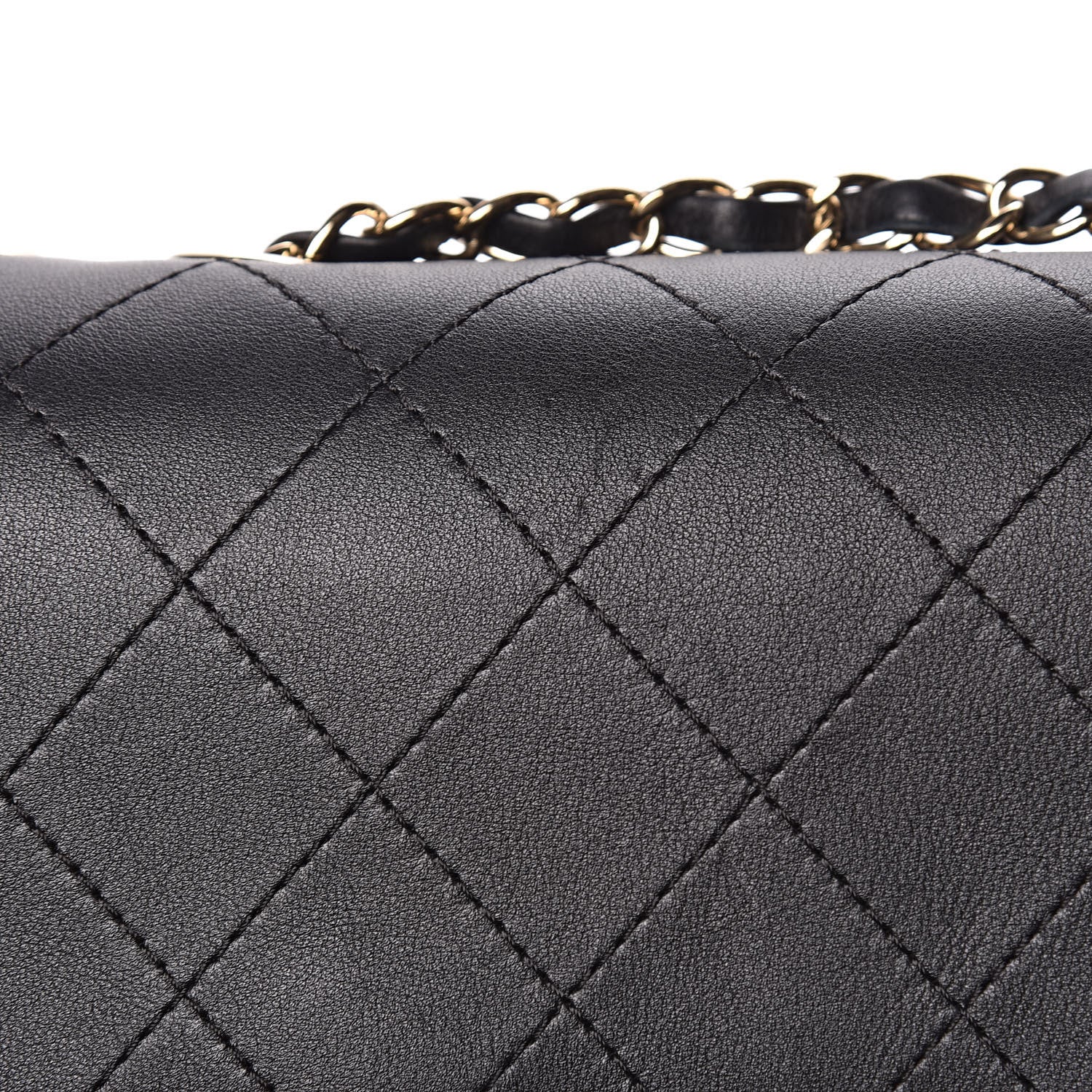 Chanel Calfskin Stitched Large Flap Black 10 of 18