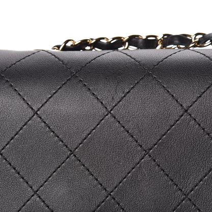 Chanel Calfskin Stitched Large Flap Black 10 of 18