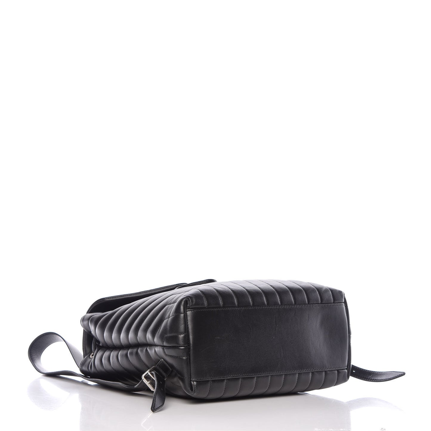 Calfskin Y Quilted Monogram Medium Loulou Backpack Black