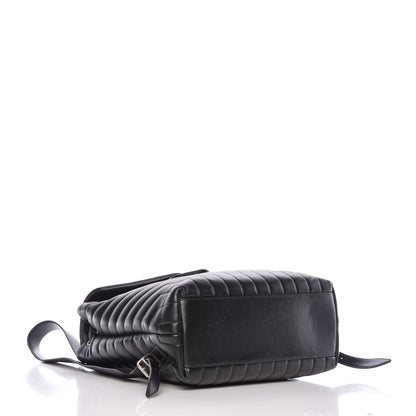 Saint Laurent Calfskin Y Quilted Monogram Medium Loulou Backpack Black 4 of 10