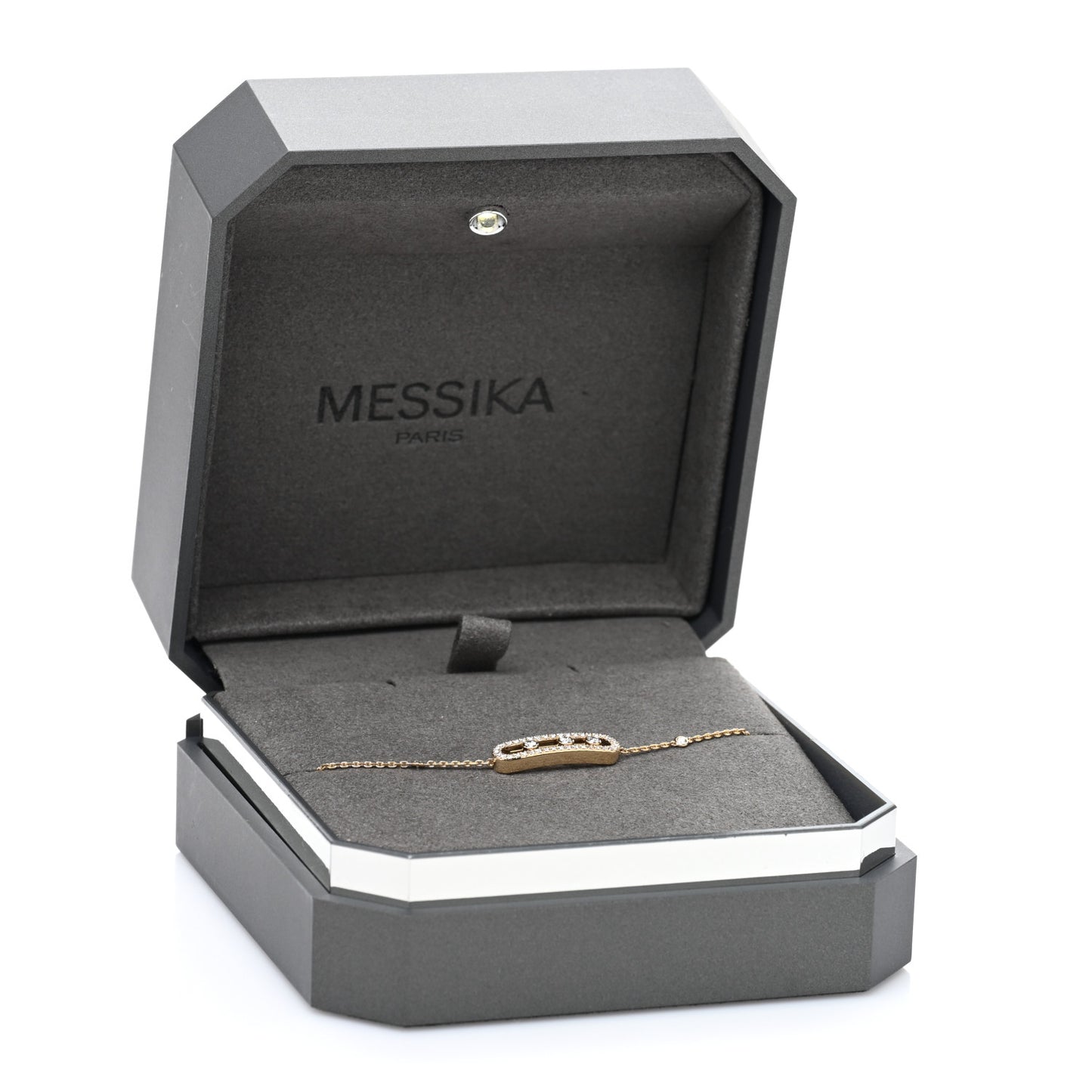 18K Yellow Gold Diamond Classic Baby Move Pave Bracelet