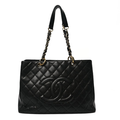Chanel Caviar Quilted Grand Shopping Tote GST Black 1 of 9