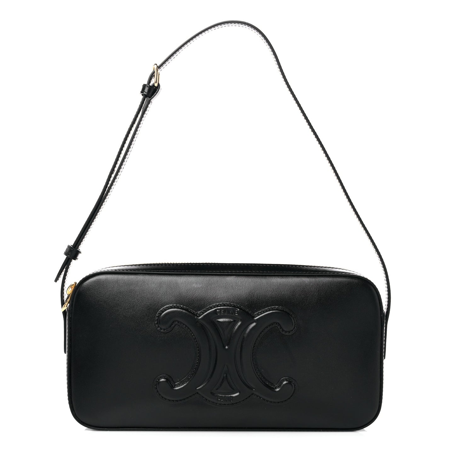 Smooth Calfskin Cuir Triomphe Camera Shoulder Bag Black