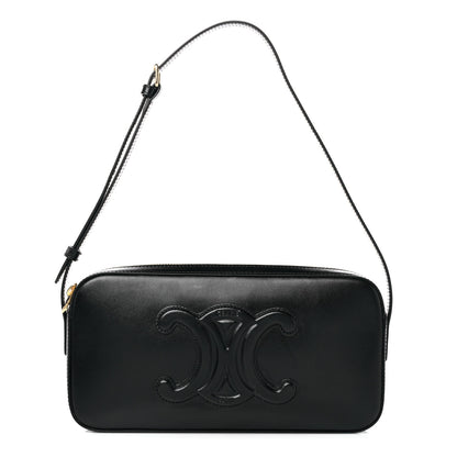 Celine Smooth Calfskin Cuir Triomphe Camera Shoulder Bag Black 1 of 9