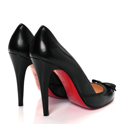 Christian Louboutin Nappa Grosgrain Lavalliere 100 Pumps 38 Black 4 of 9