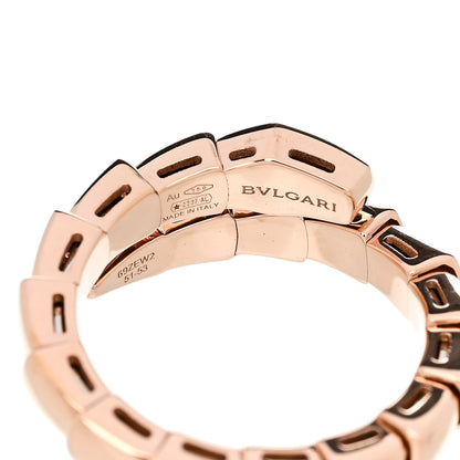 Bulgari 18K Rose Gold Diamond Serpenti Viper Single Spiral Ring 51 5.75 -  53 6.5 4 of 5