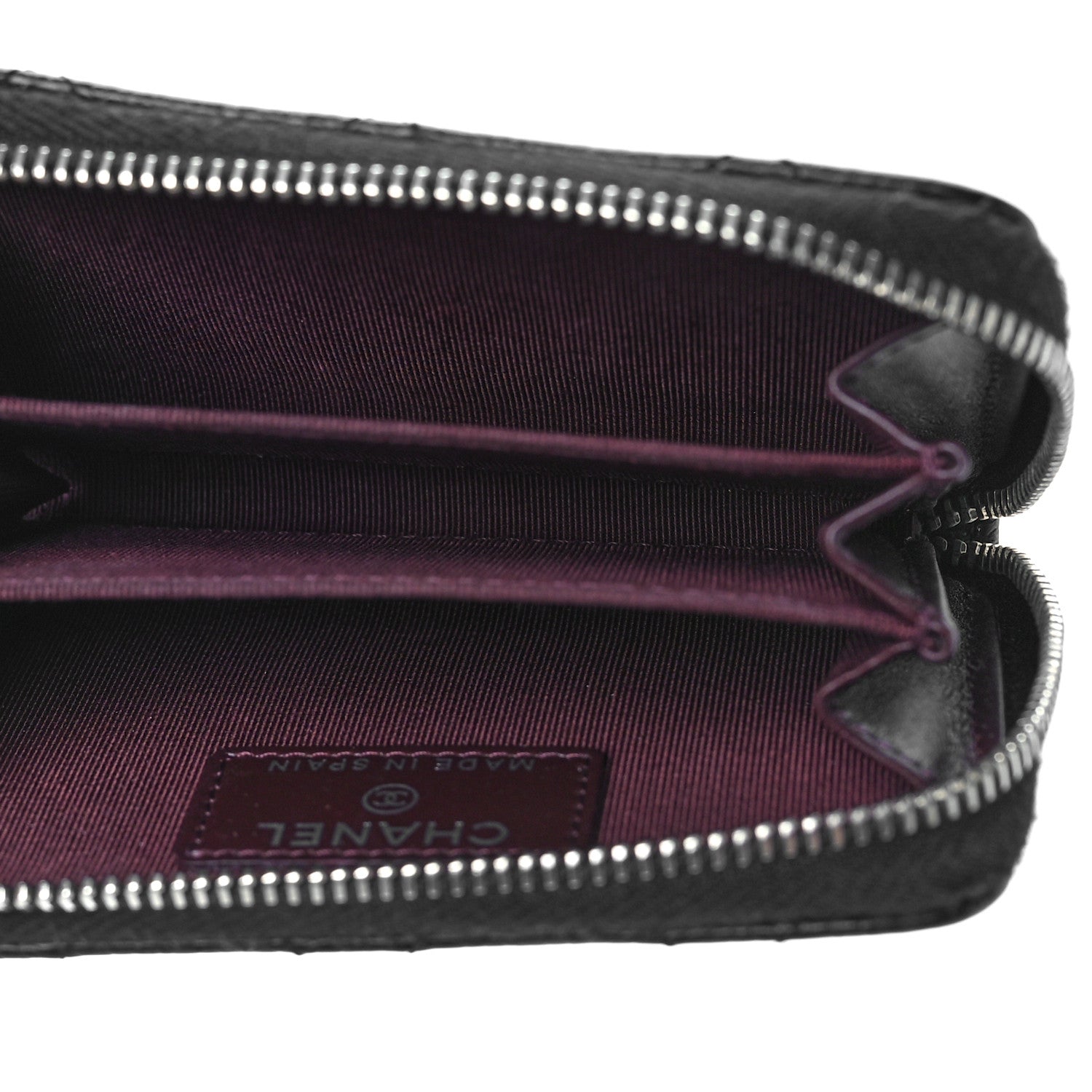 Chanel Caviar Quilted Zip Coin Purse Black 5 of 10