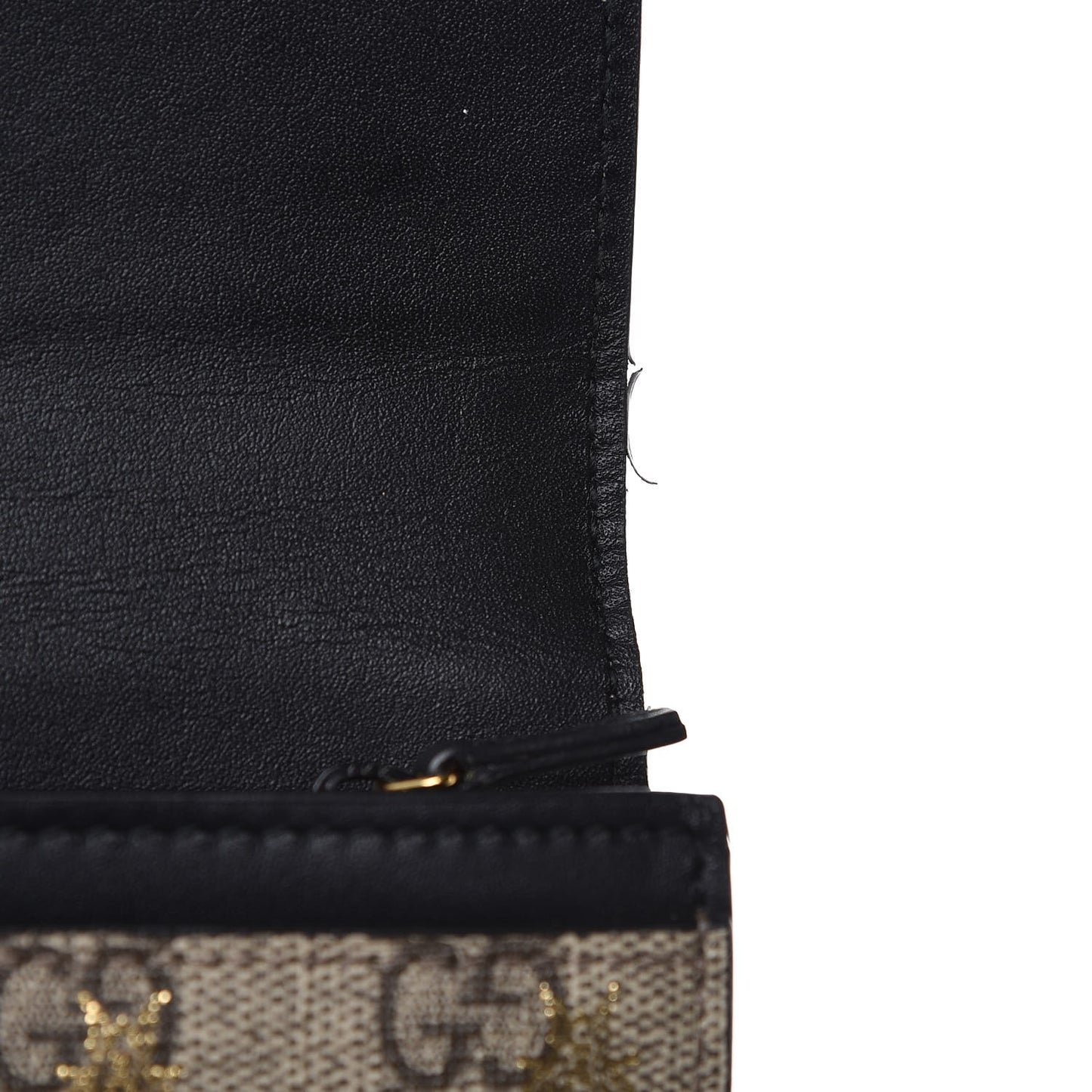 GG Supreme Monogram Bees Continental Wallet Beige Oro Black