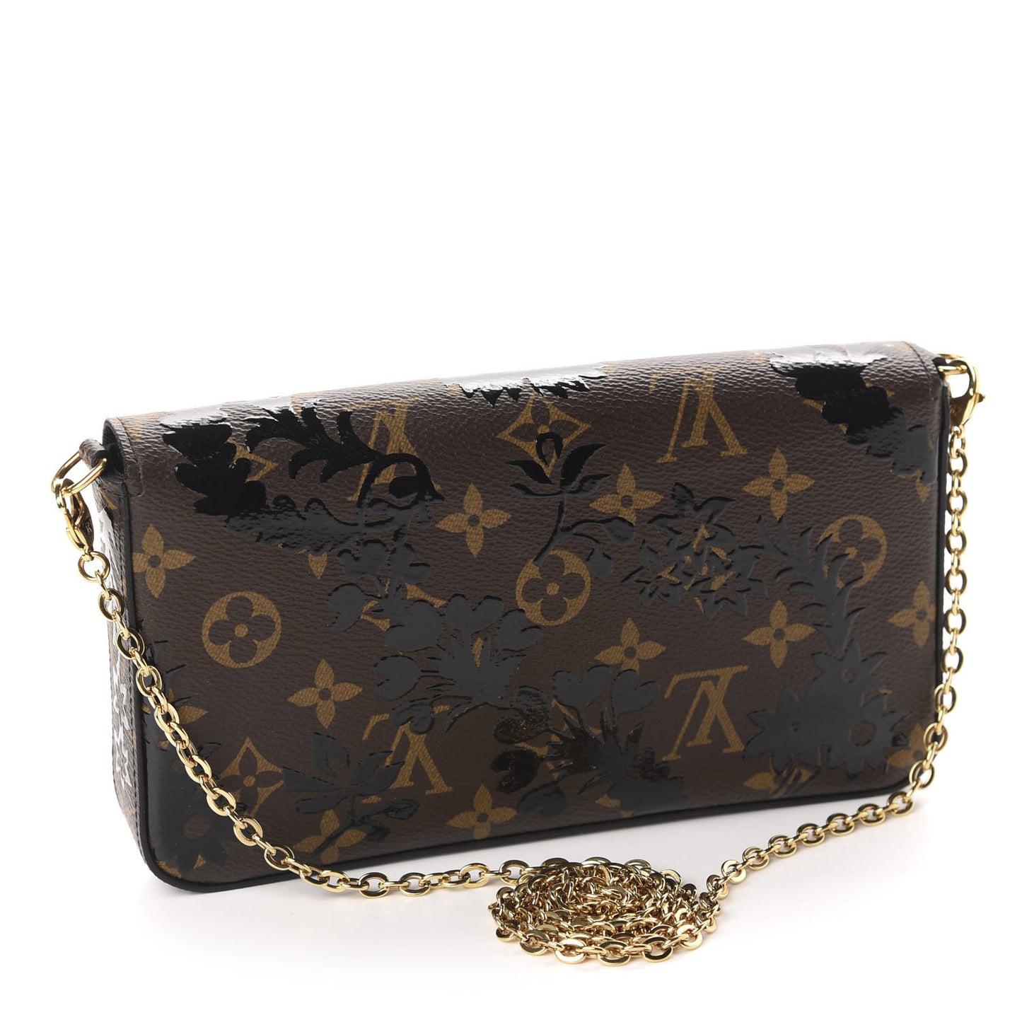 Monogram Blossom Pochette Felicie Chain Wallet Black