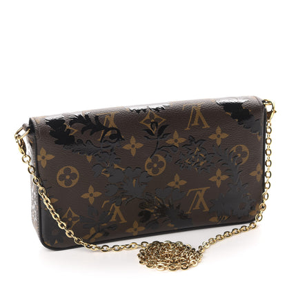 Louis Vuitton Monogram Blossom Pochette Felicie Chain Wallet Black 3 of 10