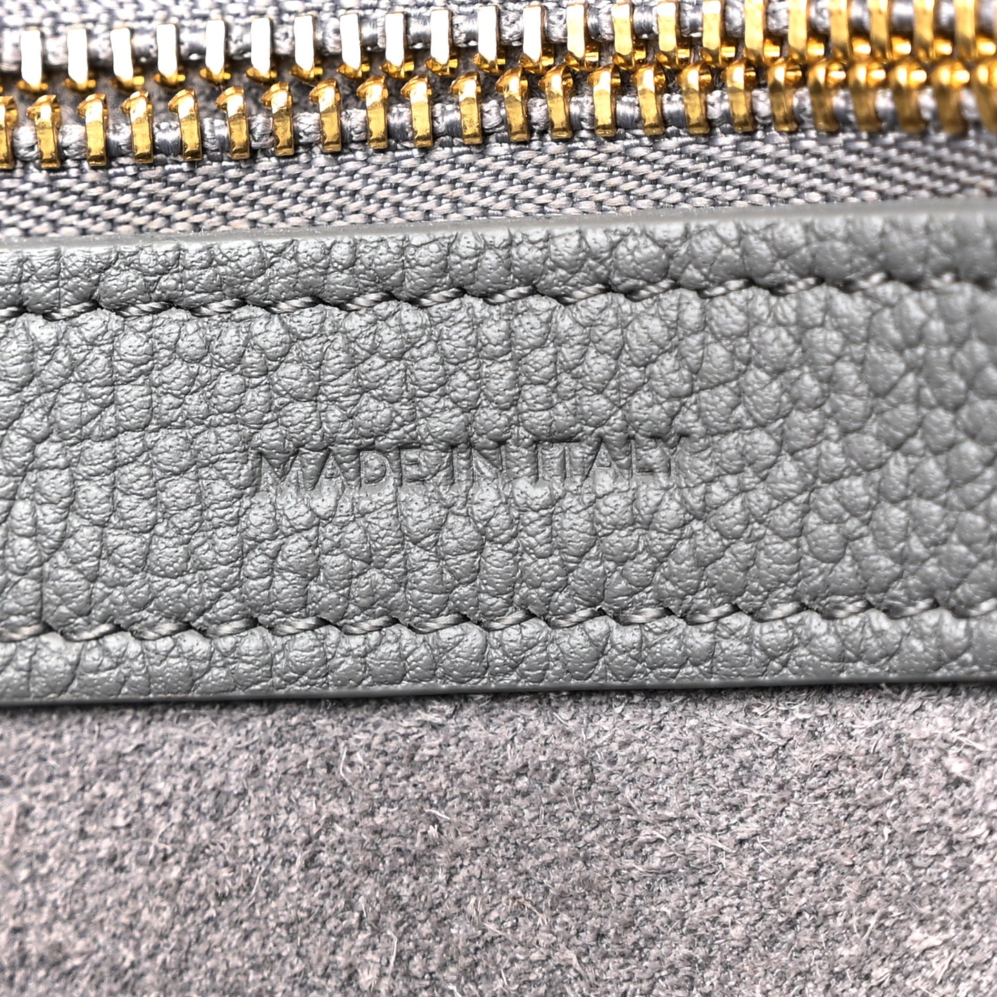 Soft Grained Calfskin Small Belt Cabas Phantom Medium Grey