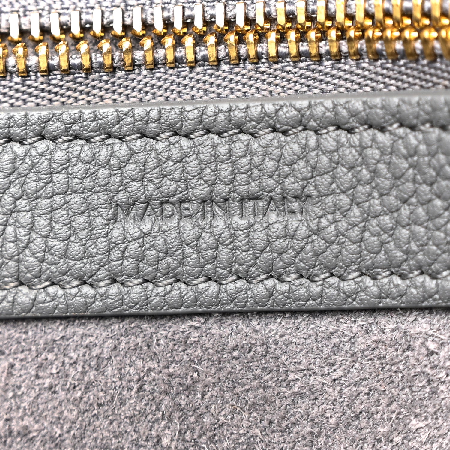 Celine Soft Grained Calfskin Small Belt Cabas Phantom Medium Grey 7 of 11