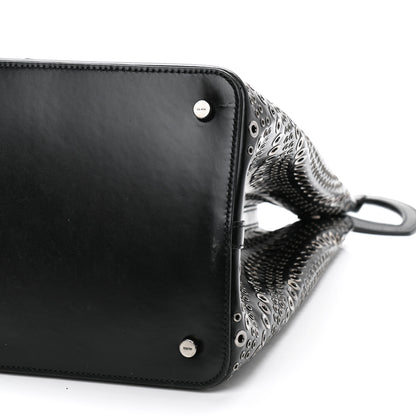 Alaia Calfskin Grommet Studded Large Mina Tote Black 10 of 10