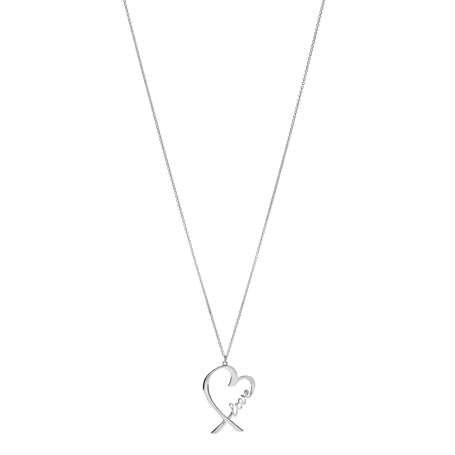 Sterling Silver Paloma Picasso Loving Heart Love Pendant Necklace