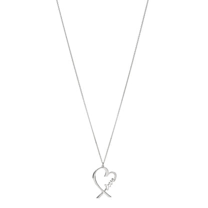 Tiffany Sterling Silver Paloma Picasso Loving Heart Love Pendant Necklace 1 of 6