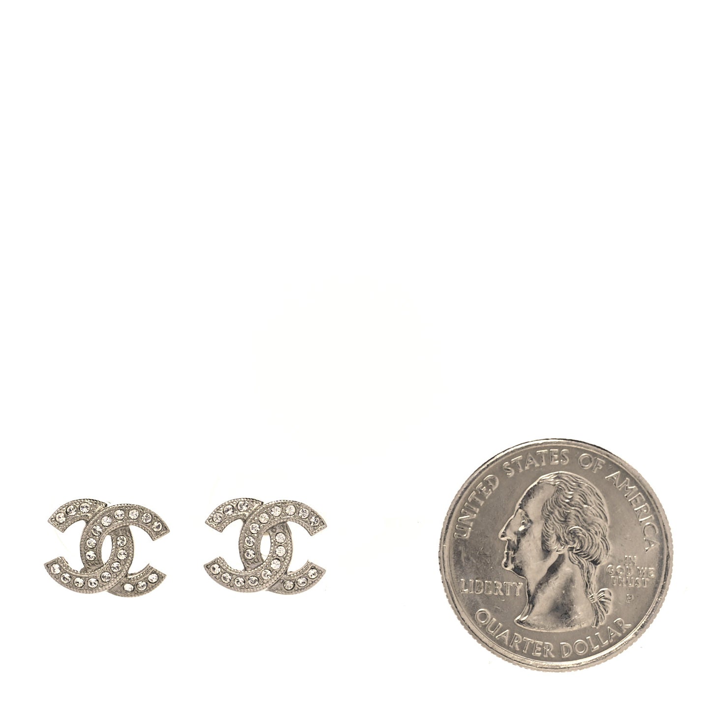 Crystal CC Earrings Gold