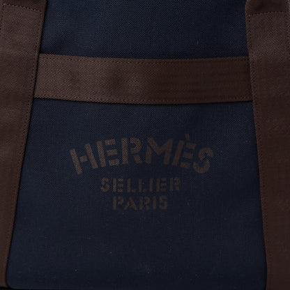 Hermes Toile Sac De Pansage Groom Bleu Navy Feu 9 of 11