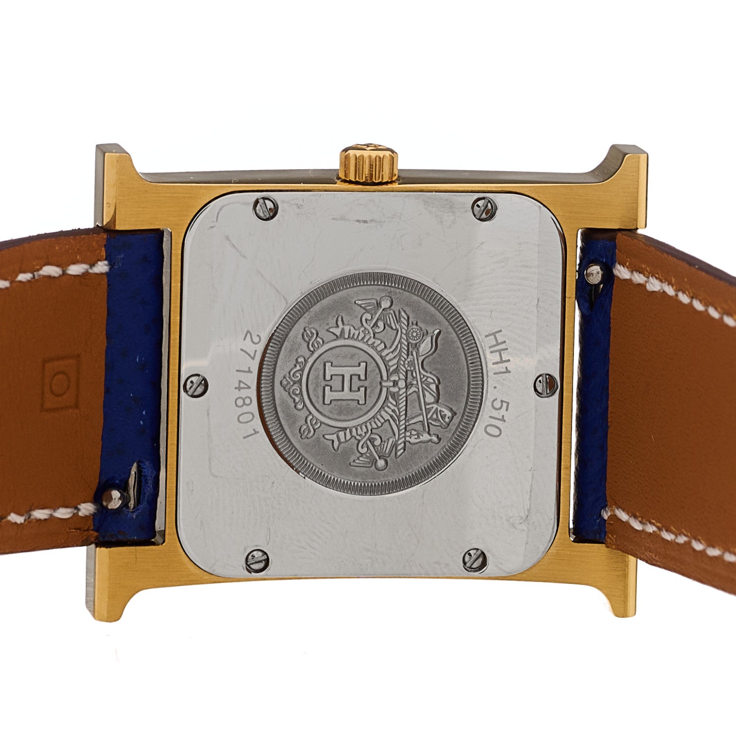 Hermes Stainless Steel Epsom 26mm Heure H Hour Quartz Watch Bleu Electrique 4 of 4
