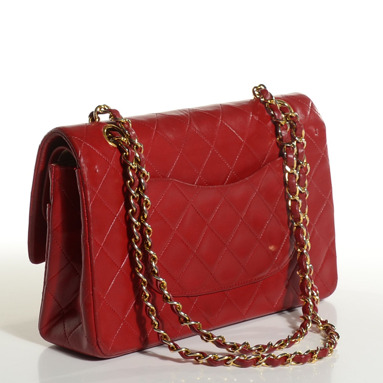 Chanel Lambskin Quilted Medium Double Flap Red 3 of 9