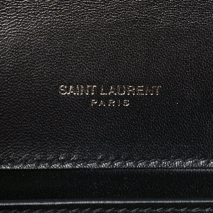 Saint Laurent Paillette Suede Monogram Kate Chain Wallet Pink Black 7 of 9